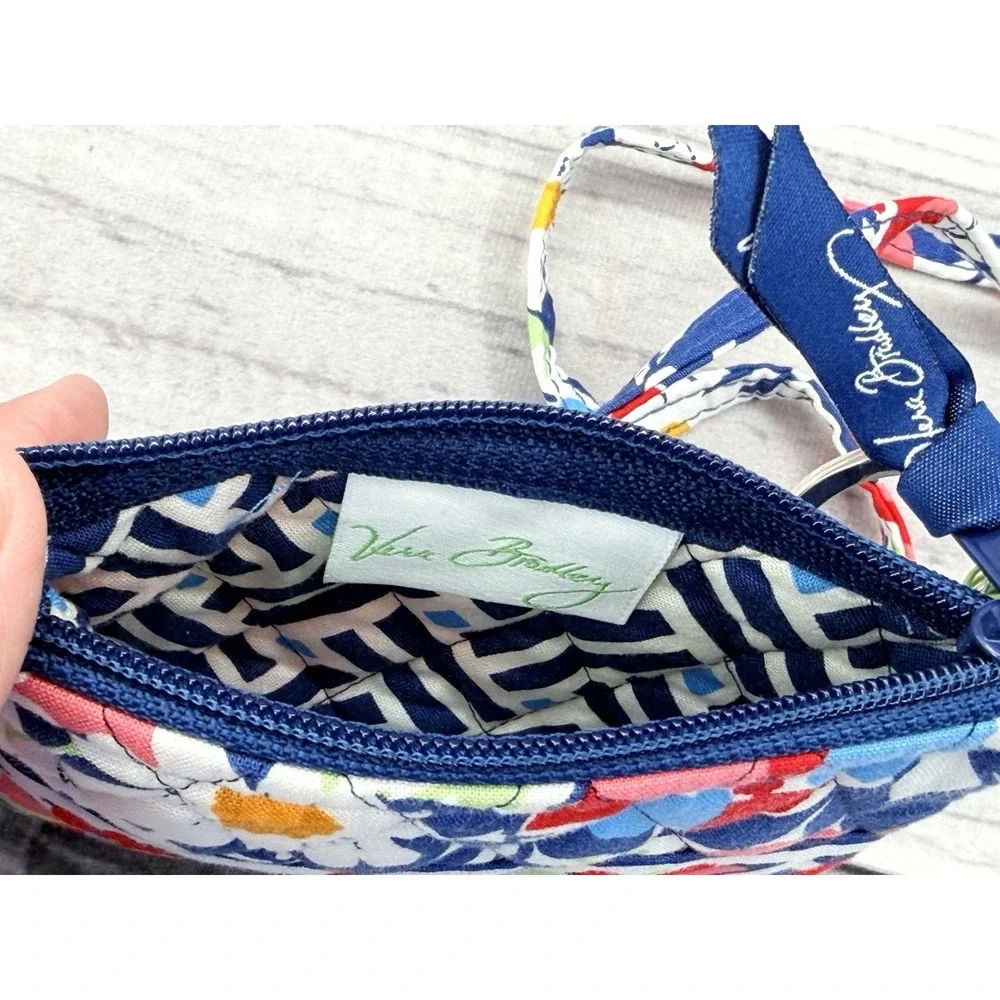 VERA BRADLEY SUMMER COTTAGE COIN PURSE AND‎ LANYARD - NEW WITH TAGS